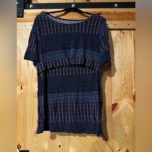 Navy and Pink Nursing Top